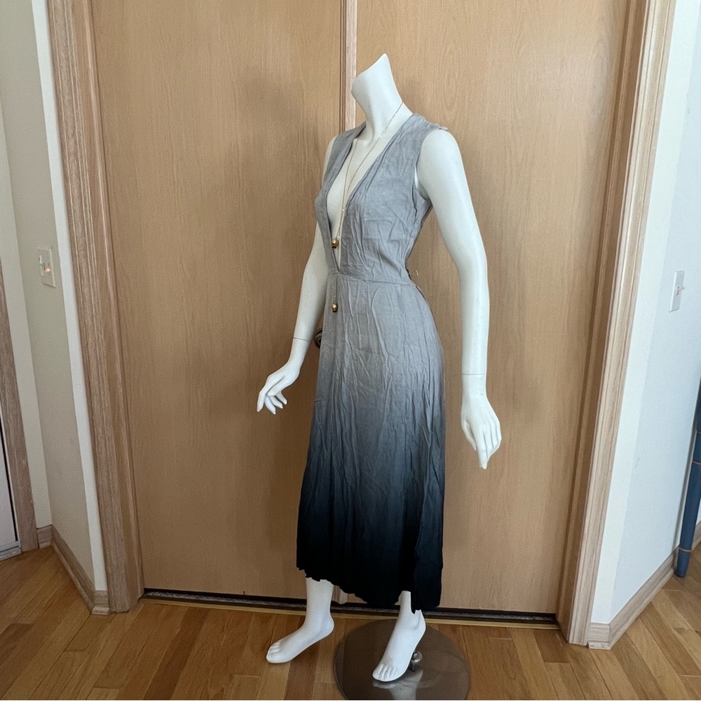 Vintage MAISON MARTIN MARGIELA Dip Dyed Grey Ombré Dress